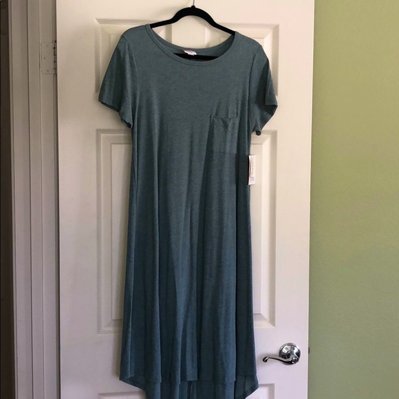 LuLaRoe Dresses & Skirts - LuLaRoe Carly Solid Heather Gray Blue